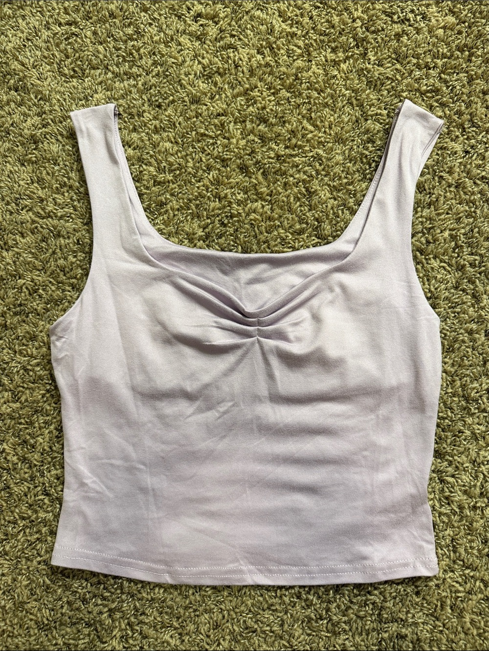 SHEIN Light Lavender Scoop Ruching Tank